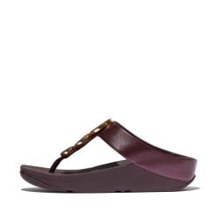 Fitflop Halo Bead-Circle Metallic Toe-Post Sandals