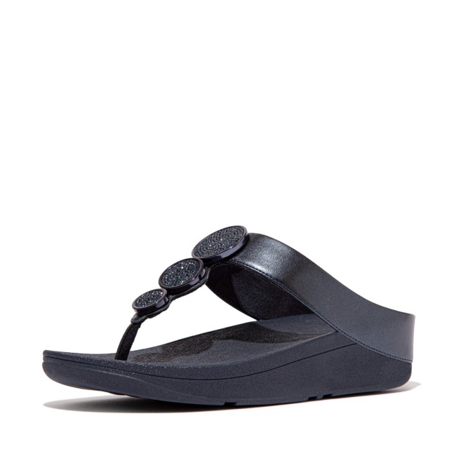 Fitflop Halo Bead-Circle Metallic Toe-Post Sandals (SKU: 228-367-17-7)