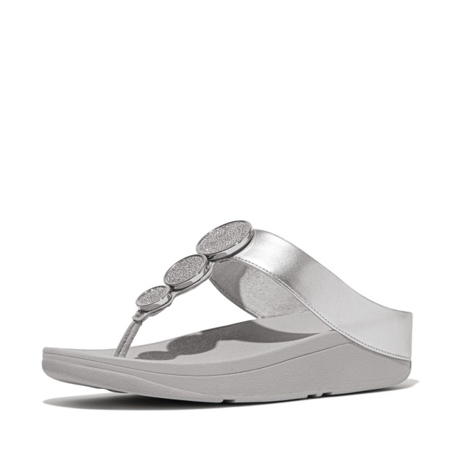 Fitflop Halo Bead-Circle Metallic Toe-Post Sandals (SKU: 228-367-27-3)