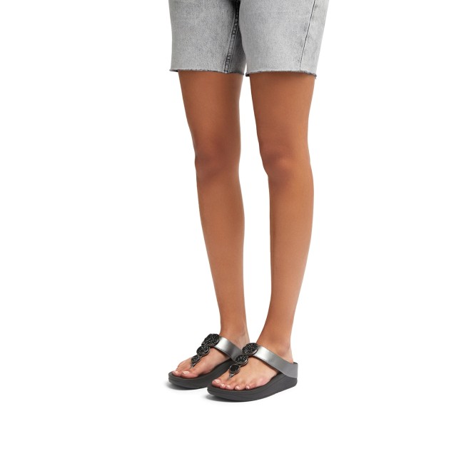 Fitflop Halo Bead-Circle Metallic Toe-Post Sandals (SKU: 228-367-94-3)