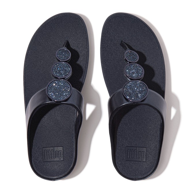 Fitflop Halo Bead-Circle Metallic Toe-Post Sandals (SKU: 228-367-17-7)