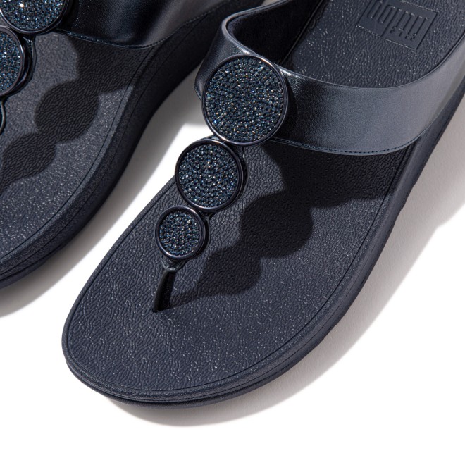 Fitflop Halo Bead-Circle Metallic Toe-Post Sandals (SKU: 228-367-17-7)