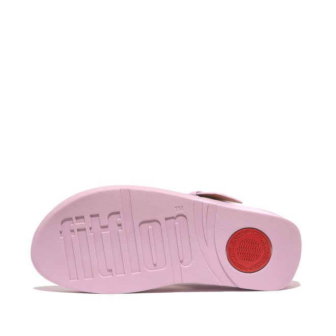 Fitflop Lulu Covered-Buckle Raw-Edge Leather Toe-Thongs (SKU: 228-372-26-4)