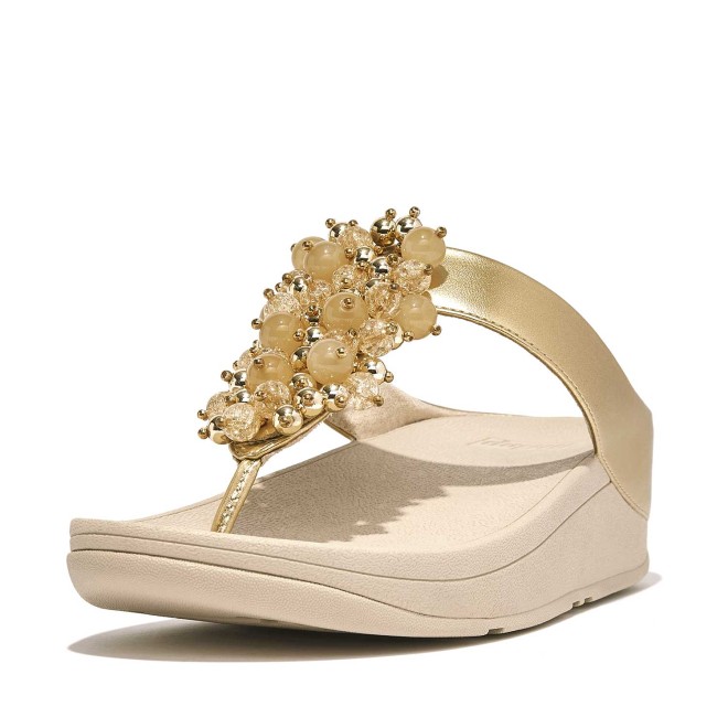 Fitflop Fino Bauble-Bead Toe-Post Sandals (SKU: 228-382-51-3)
