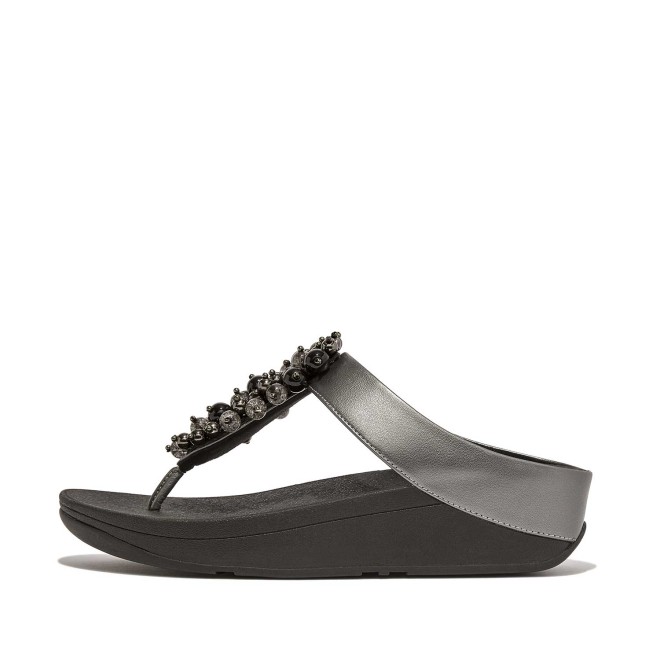 Fitflop Fino Bauble-Bead Toe-Post Sandals