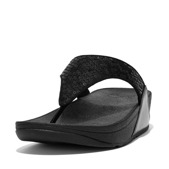 Fitflop Lulu Sequined Toe-Post Sandals (SKU: 228-401-11-4)