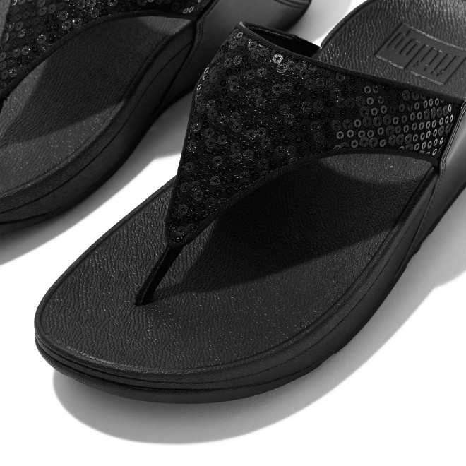 Fitflop Lulu Sequined Toe-Post Sandals (SKU: 228-401-11-4)