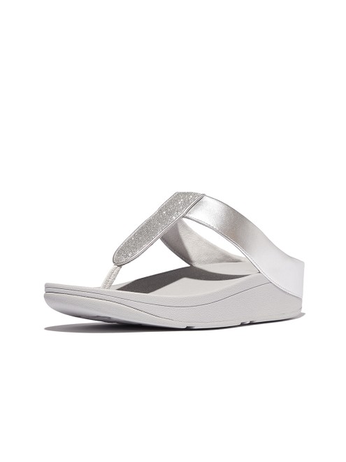 Fitflop Fino Glitterdust  Metallic Toe-Post Sandals (SKU: 228-402-27-6)