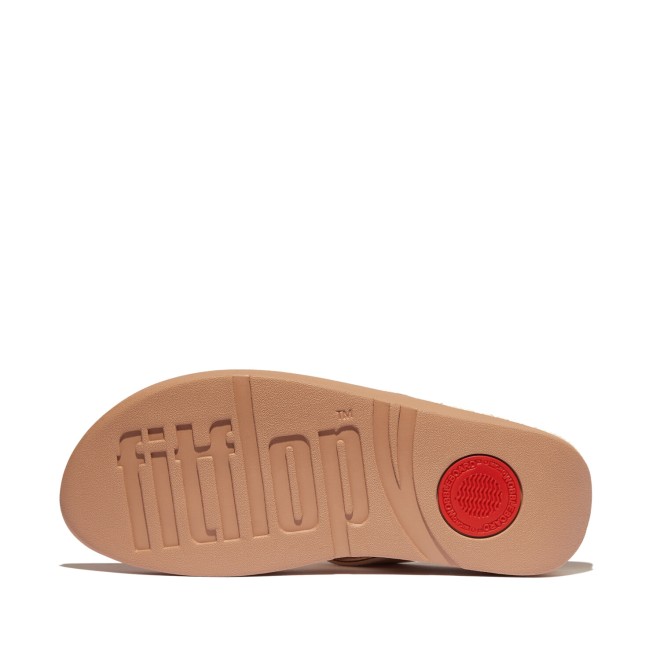 Fitflop Fino Resin-Hoop Leather Toe-Post Sandals (SKU: 228-405-20-4)