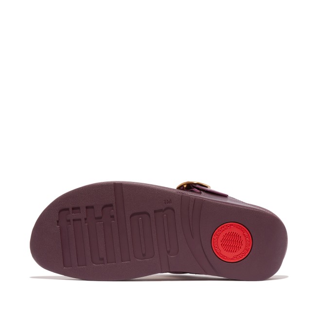 Fitflop Lulu Adjustable Metallic-Leather Toe-Post Sandals (SKU: 228-406-58-4)