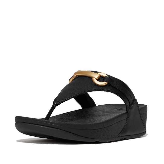 Fitflop Lulu Chunky-Snaffle Leather Toe-Post Sandals (SKU: 228-407-11-7)