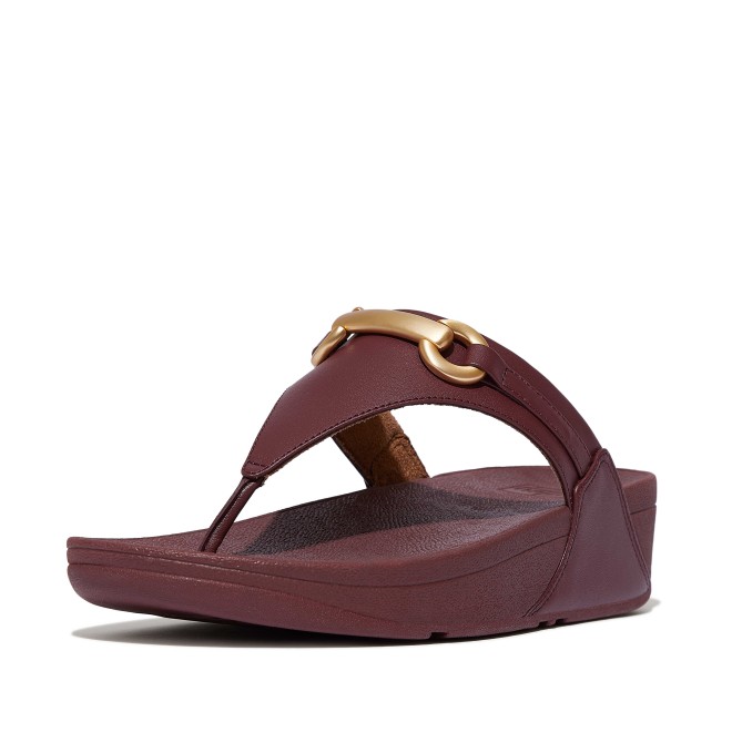 Fitflop Lulu Chunky-Snaffle Leather Toe-Post Sandals (SKU: 228-407-44-3)