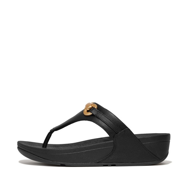 Fitflop Lulu Chunky-Snaffle Leather Toe-Post Sandals