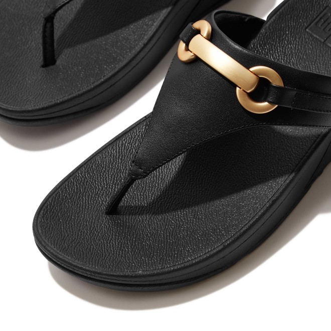 Fitflop Lulu Chunky-Snaffle Leather Toe-Post Sandals (SKU: 228-407-11-7)