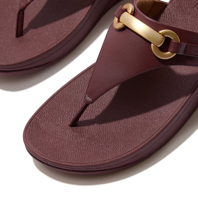 Fitflop Lulu Chunky-Snaffle Leather Toe-Post Sandals (SKU: 228-407-44-3)