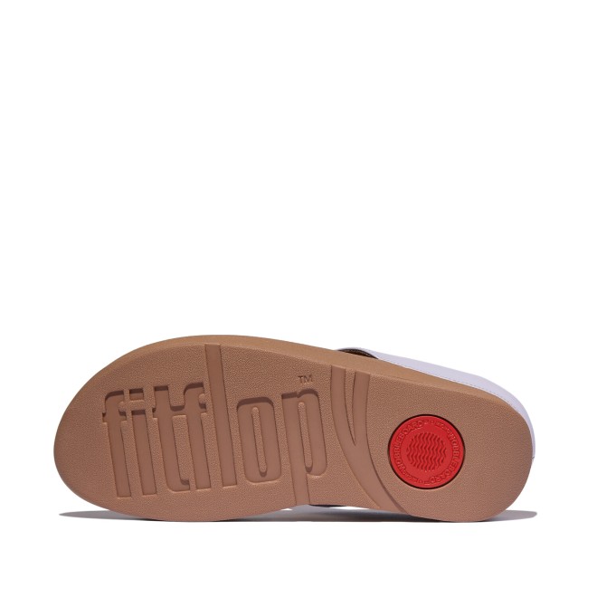 Fitflop Fino Crystal-Chain Leather Toe-Post Sandals (SKU: 228-411-26-3)
