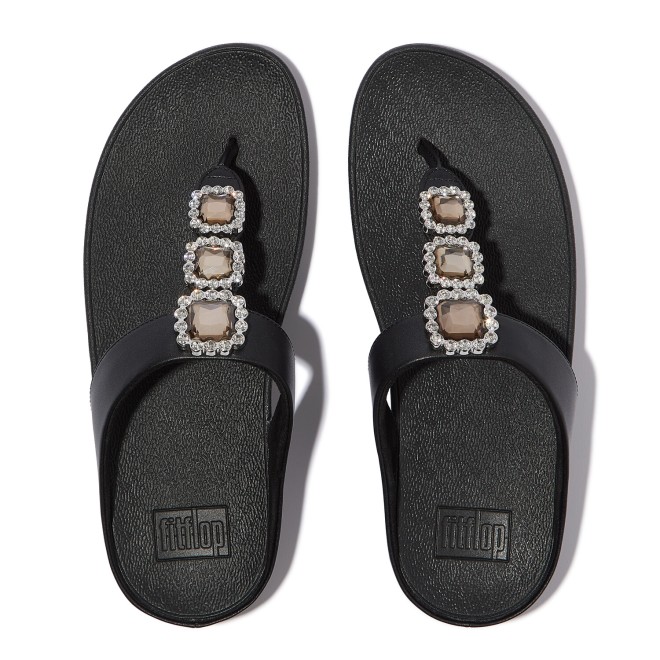 Fitflop Fino Crystal-Jewel Toe-Post Sandals (SKU: 228-415-11-3)