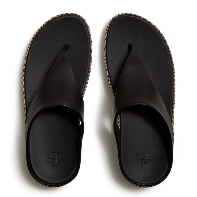 Fitflop Lulu Lux Graphic-Weave Leather Toe-Post Sandals (SKU: 228-438-11-3)