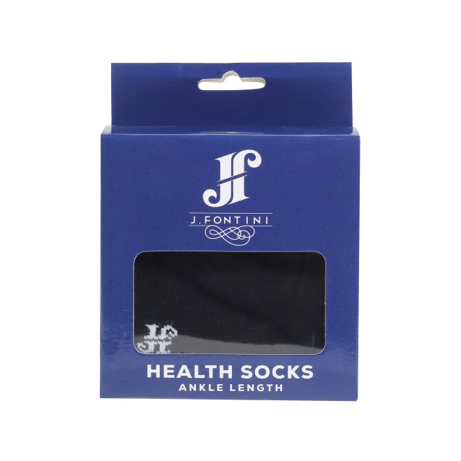 J.Fontini Men Black Half Length Socks (SKU: 23-29-11-10)