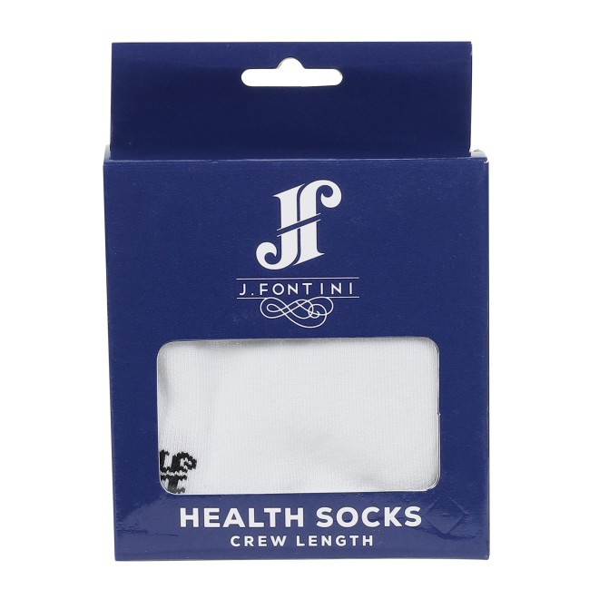 J.Fontini Men White Full Length Socks (SKU: 23-31-16-10)