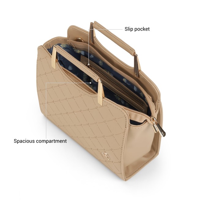 Mochi Women Beige Satchel Bag (SKU: 230-38-20-10)