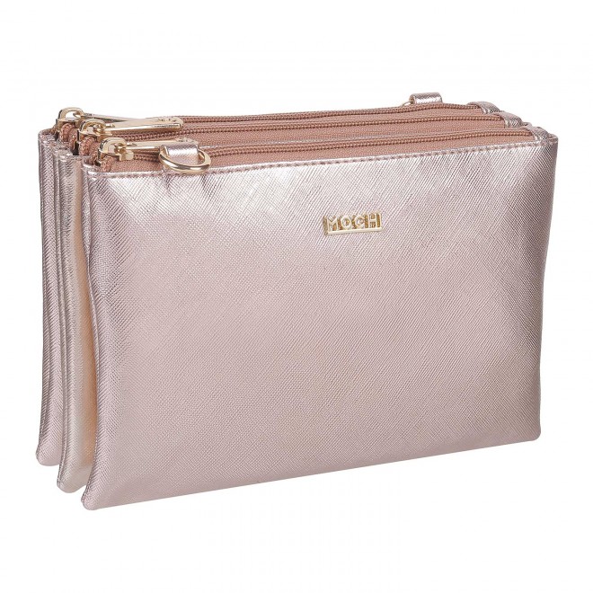 Mochi Women Rose-Gold Hand Bags Zip Top Sling (SKU: 230-4-52-10) Mochi Women Rose-Gold Hand Bags Zip Top Sling (SKU: 230-4-52-10)