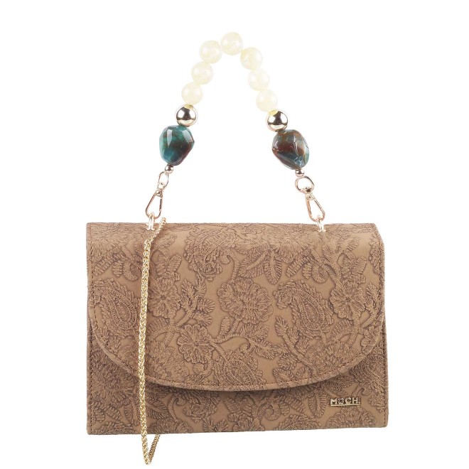 Mochi Women Brown Evening Bag
