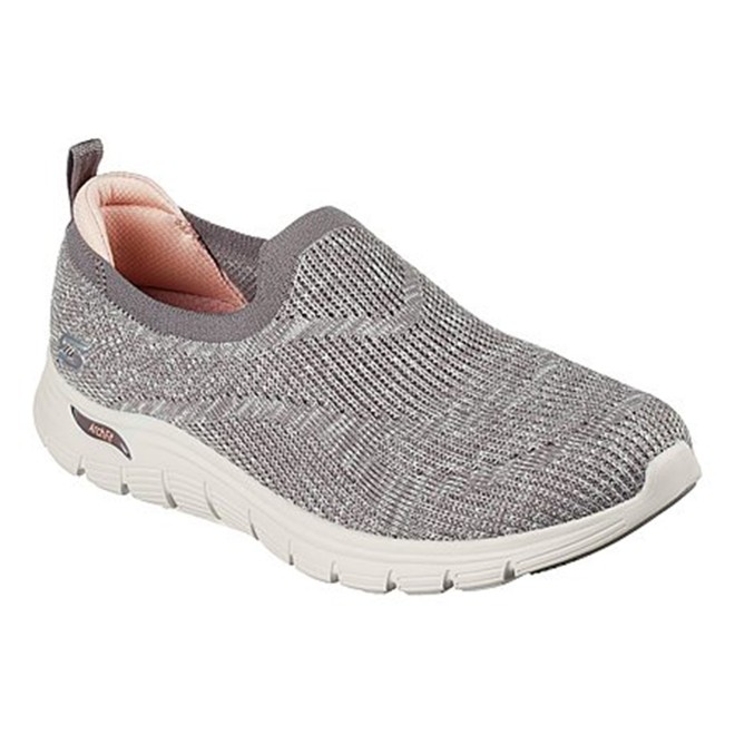 Skechers Women Beige-suede Sports Slip Ons (SKU: 239-104371-37-6)