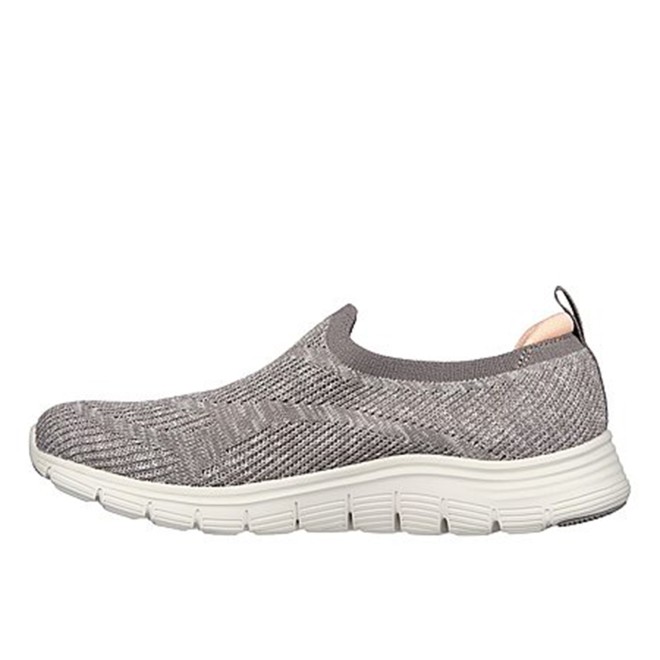 Skechers Women Beige-suede Sports Slip Ons (SKU: 239-104371-37-6)