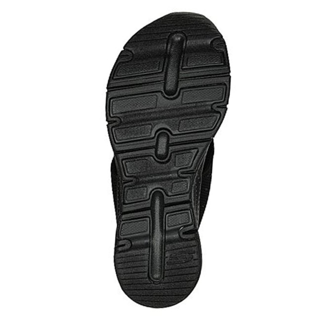 Skechers Women Black-suede Sports Slides (SKU: 239-119449-34-6)