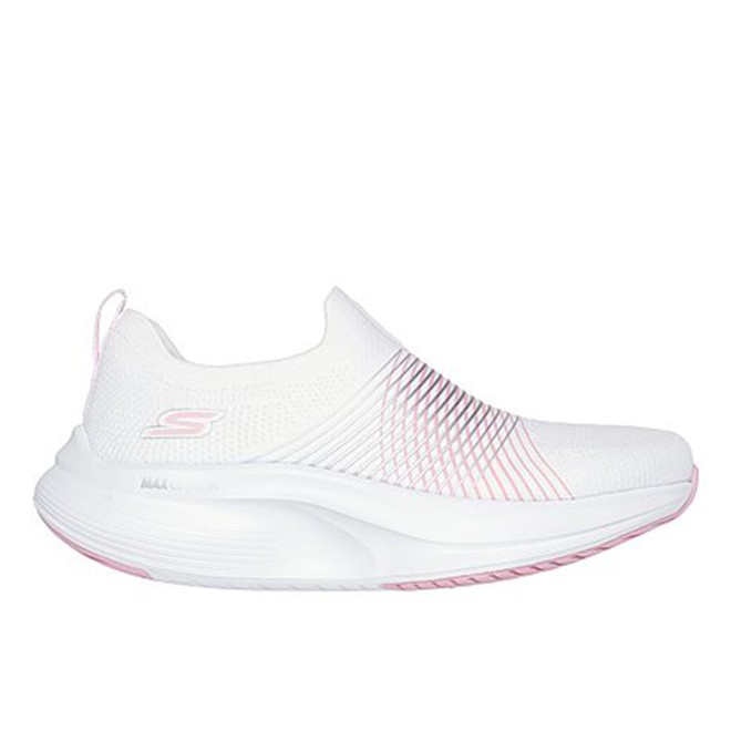 Skechers Women White-pink Sports Slip Ons
