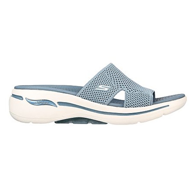 Skechers Women Light-blue Sports Slides