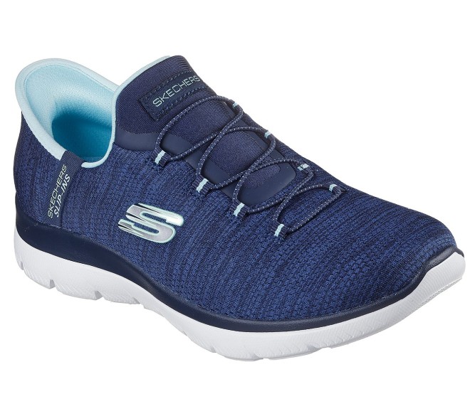 Skechers Women Blue-multi Sports Walking Shoes