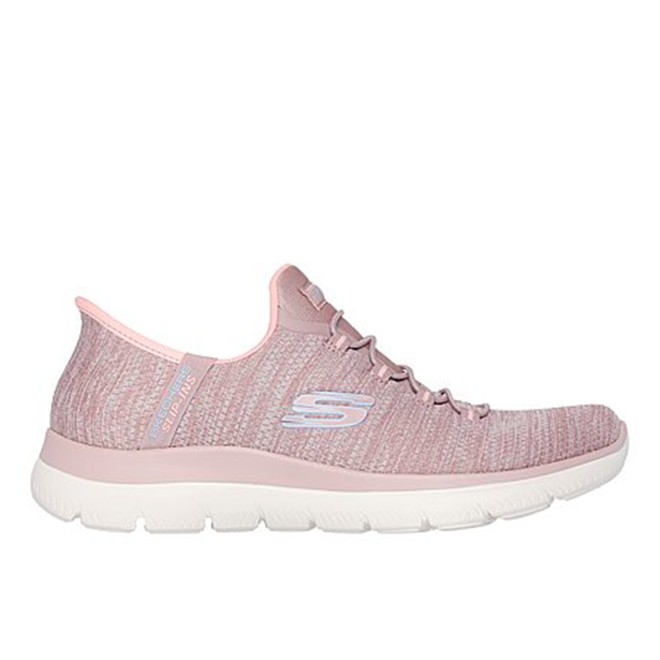 Skechers Women Pink Sports Slip Ons