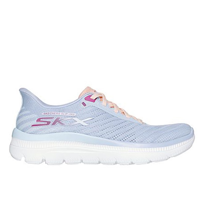 Skechers Women Light-blue Sports Slip Ons
