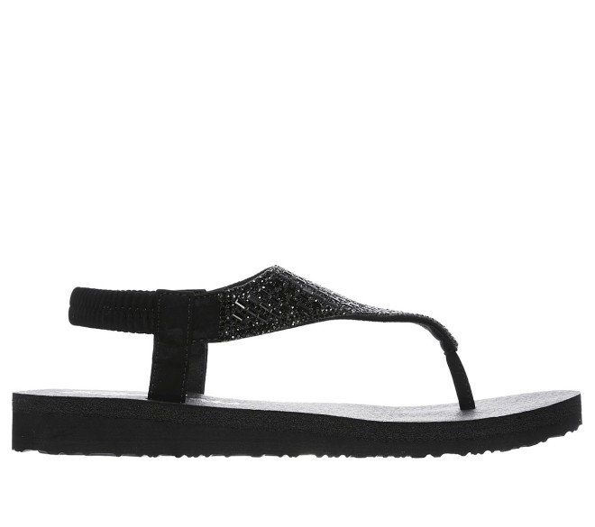 Skechers Women Black-suede Casual Sandals (SKU: 239-31560-34-6)