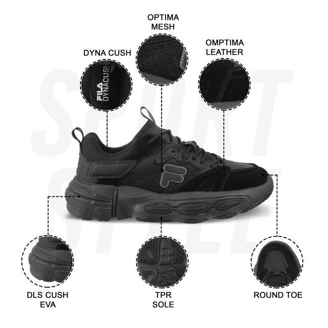 Fila Ri-Tss Ballad Black Sneakers (SKU: 25-11011257-11-5)