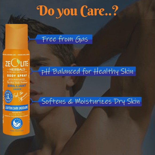 Zeolite Herbal Body Spray Orange BRILLIANT (Unisex) 125ml (SKU: 268-211106-25-10)