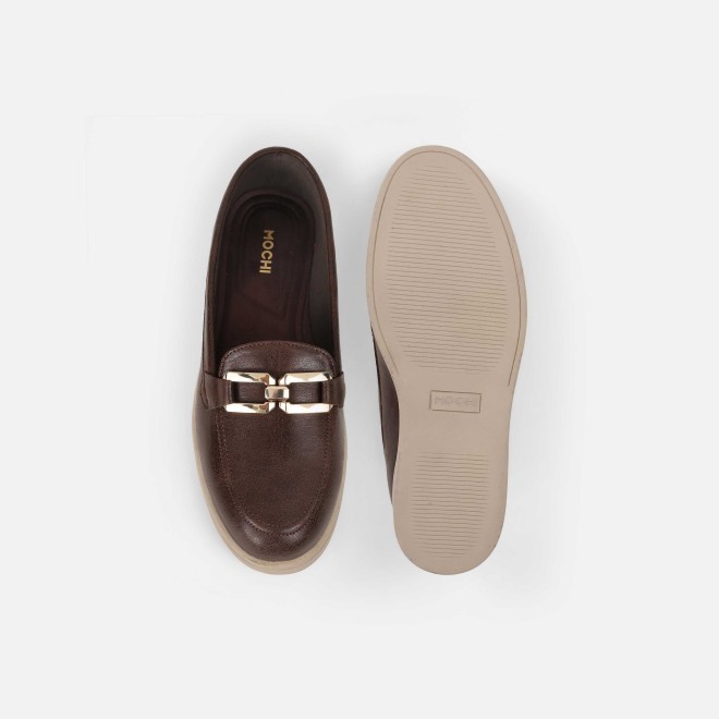 Mochi Women Brown Casual Loafers (SKU: 31-1023-12-36)
