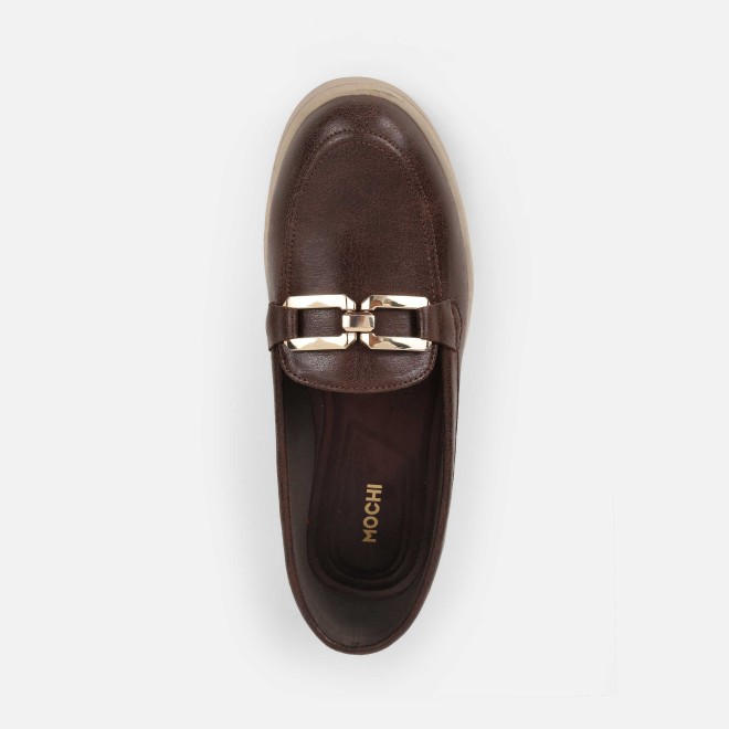 Mochi Women Brown Casual Loafers (SKU: 31-1023-12-36)