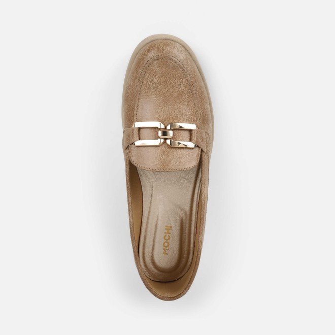 Mochi Women Beige Casual Loafers (SKU: 31-1023-20-36)