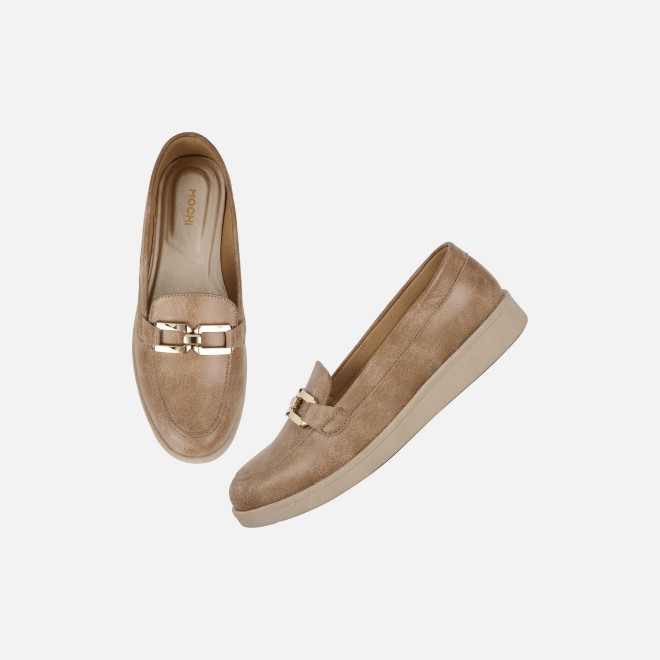 Mochi Women Beige Casual Loafers (SKU: 31-1023-20-36)