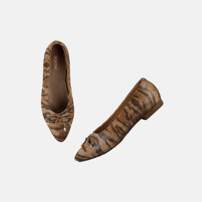 Mochi Women Brown Casual Ballerinas (SKU: 31-1024-12-36)