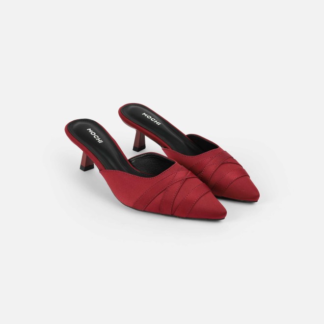 Mochi Women Maroon Formal Slip Ons (SKU: 31-1026-44-39)