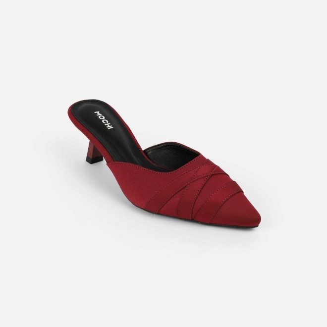 Mochi Women Maroon Formal Slip Ons (SKU: 31-1026-44-39)