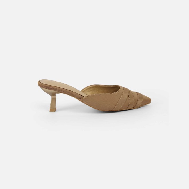 Mochi Women Beige Formal Slip Ons (SKU: 31-1026-20-36)