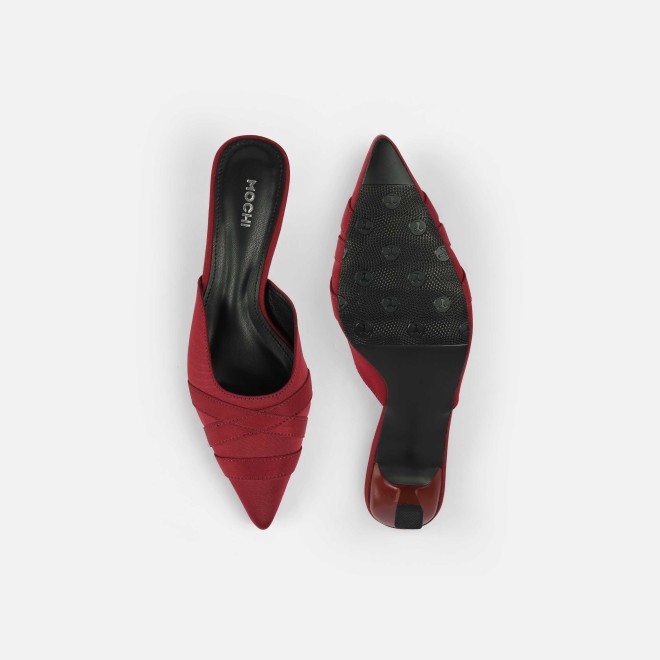 Mochi Women Maroon Formal Slip Ons (SKU: 31-1026-44-39)