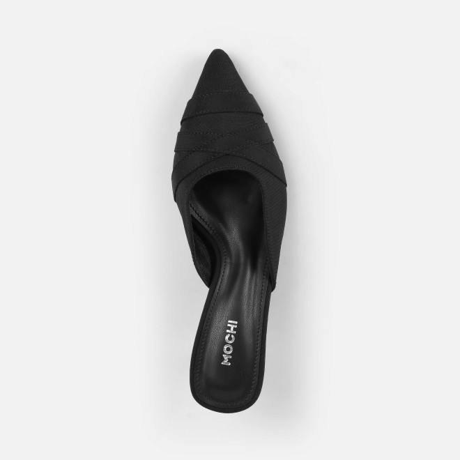 Mochi Women Black Formal Slip Ons (SKU: 31-1026-11-36)