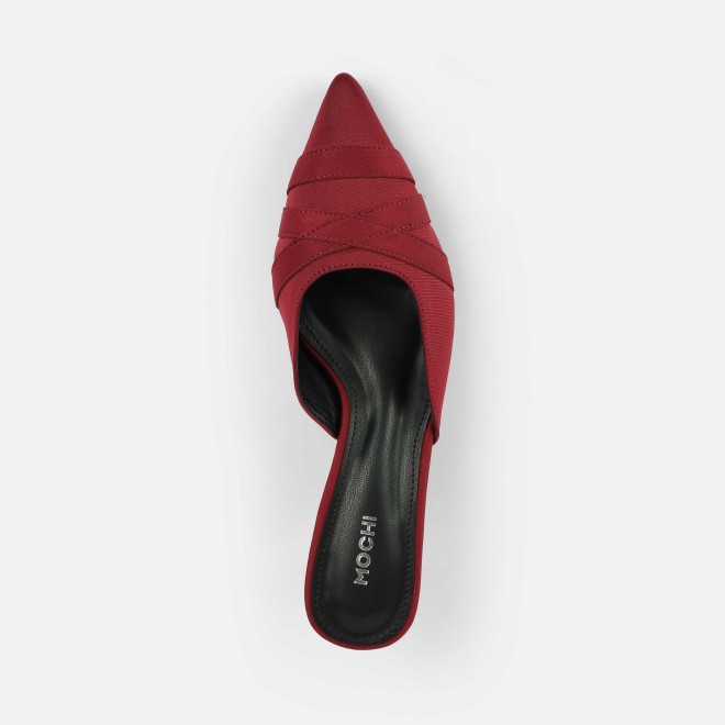 Mochi Women Maroon Formal Slip Ons (SKU: 31-1026-44-39)