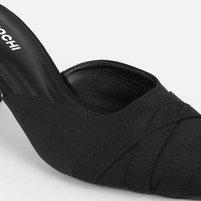 Mochi Women Black Formal Slip Ons (SKU: 31-1026-11-36)